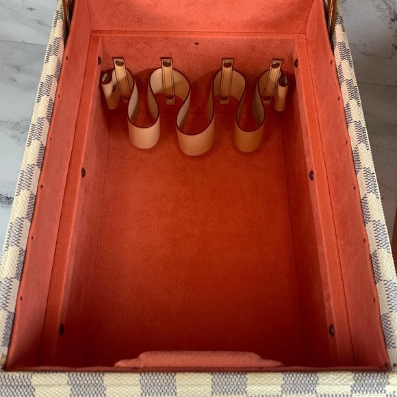 Louis Vuitton Damier Azure Trunk Boite Flacons Beauty Case Monogram Train Trunk - Picture 4 of 15